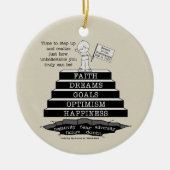 Stap omhoog keramisch ornament (Voorkant)