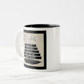 Stap omhoog tweekleurige koffiemok (Voorkant links)