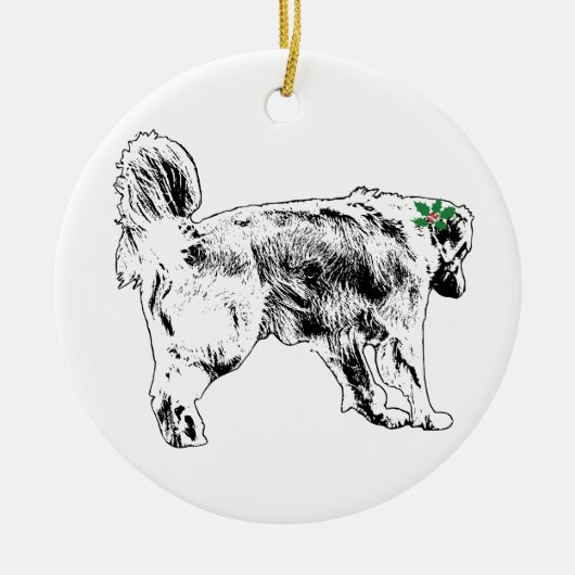 Stap op de tak keramisch ornament (Voorkant)