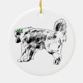 Stap op de tak keramisch ornament (Achterkant)