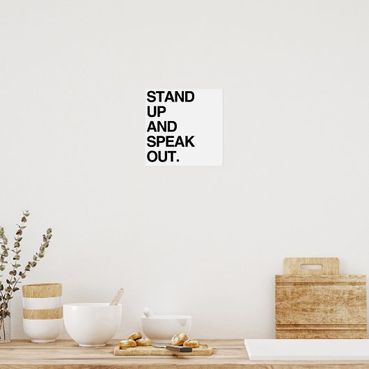 STAP OP EN SPREEK UIT POSTER (Keuken)