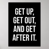Stap op, ga er achter aan, Gym, Hustle, Succes Poster (Voorkant)