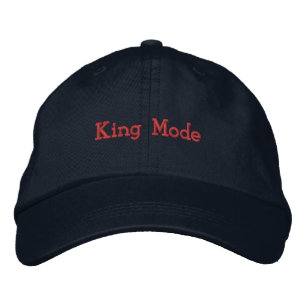 Stap op je troon met de King Mode-Hat Navy Geborduurde Pet
