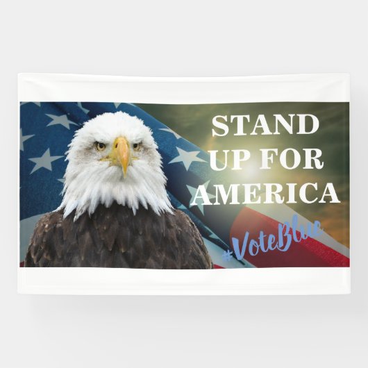STAP OP VOOR AMERIKA #VoteBlue Banner (Horizontaal)