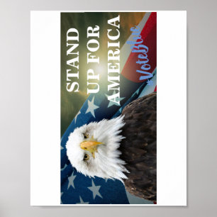 STAP OP VOOR AMERIKA #VoteBlue T-Shirt Poster