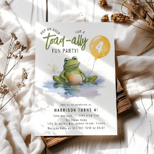 Stap over   Toad-ally Fun Party Verjaardag Kaart