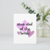 Stap pa van de Bride Briefkaart (Staand voorkant)