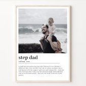 Stap Papa Definitie Minimale Aangepaste Foto Poster