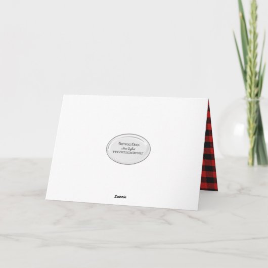 Stap Pa's Buffalo Plaid Verjaardag Kaart (Achterkant)