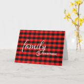 Stap Pa's Buffalo Plaid Verjaardag Kaart (Gele Bloem)