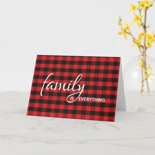 Stap Pa's Buffalo Plaid Verjaardag Kaart (Gele Bloem)