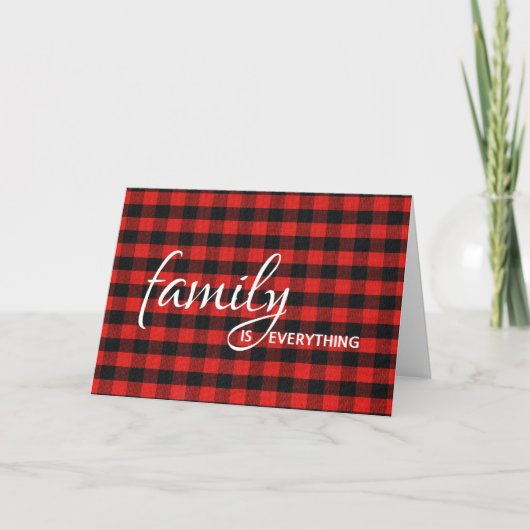 Stap Pa's Buffalo Plaid Verjaardag Kaart (Voorkant)