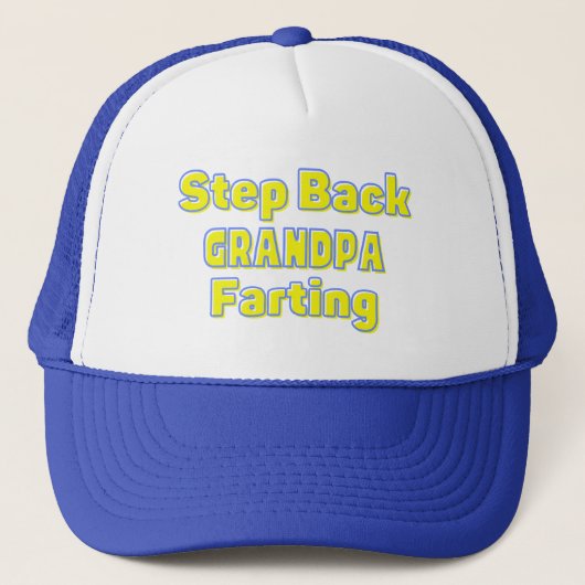 Stap terug opa Farting Trucker Pet (Voorkant)