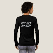 Stap uit mijn Kind Vrouwen gecentreerd Long-Sleeve Tri-Blend Shirt (Achterkant)
