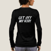 Stap uit mijn Kind Vrouwen gecentreerd Long-Sleeve Tri-Blend Shirt (Achterkant)