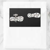 "Stap uit"-Stickers Rechthoekige Sticker (Tas)