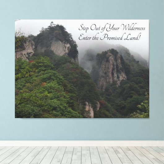 "Stap uit uw wilde natuur" op een Canvas Afdruk (Insitu (Houten vloer))