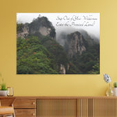 "Stap uit uw wilde natuur" op een Canvas Afdruk (Insitu (Woonkamer))