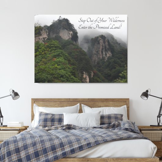 "Stap uit uw wilde natuur" op een Canvas Afdruk (Insitu (Slaapkamer))