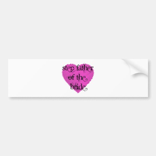 Stap vader van de Bride Bumpersticker (Voorkant)