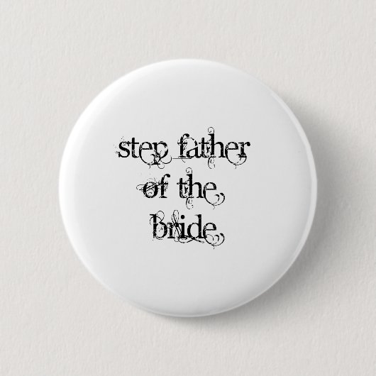 Stap vader van de Bride Ronde Button 5,7 Cm (Voorkant)