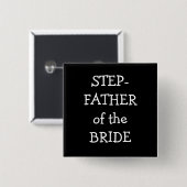 Stap vader van de bride vierkante button 5,1 cm (Voorkant /achterkant)