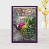 Stap van het Geloof Volwassendoopkaart Kaart (Gele Bloem)