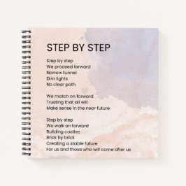 Stap voor stap - Empowerment Gedicht Notitieboek