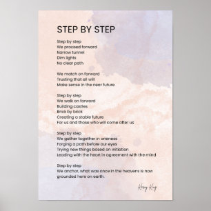 Stap voor stap - Empowerment Gedicht Poster