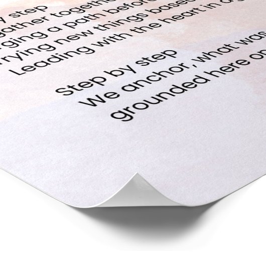 Stap voor stap - Empowerment Gedicht Poster (Hoek)