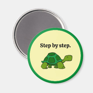 Stap voor stap Turtle Cartoon, Persistent Winnen Magneet