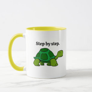 Stap voor stap Turtle Cartoon, Persistent Winnen Mok