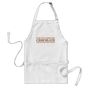 Stap weg van de chocolade standaard schort