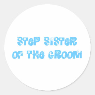 Stap zuster van de Groom Ronde Sticker