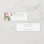 Stapel Blush Pink Floral Bunch Earring Display Mini Visitekaartje (Voorkant / Achterkant)