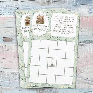 Stapel boeken baby shower 'Gift Bingo' spelblad