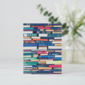 Stapel boeken briefkaart (Staand voorkant)
