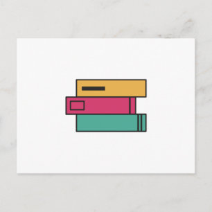 stapel boeken briefkaart