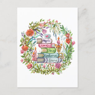 Stapel boeken briefkaart