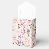 Stapel boeken bruidsmeisjesfeest aquarel wilde blo bedankdoosjes (Geopend)