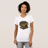 Stapel boeken - GreenGrey T-shirt (Voorkant volledig)