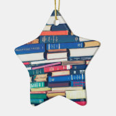 Stapel boeken keramisch ornament (Links)