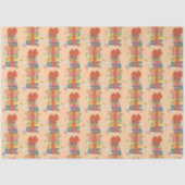 Stapel boeken met Bow Pattern Retro Tissue Paper Tissuepapier (Voorkant)