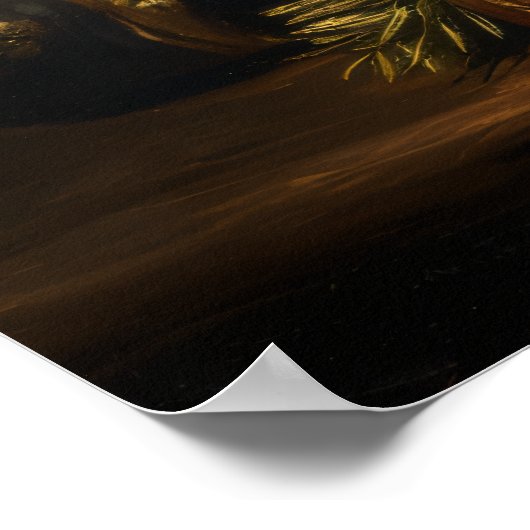 Stapel Boeken Met Kerstmisdecoratie Poster (Hoek)