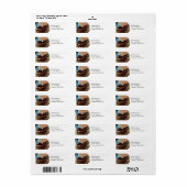 Stapel boeken op het etiket van het stoeladres (Full Sheet)