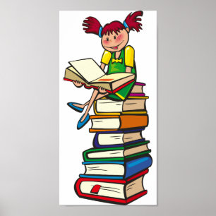 Stapel boeken poster