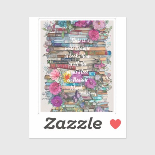 Stapel boeken sticker (Vel)