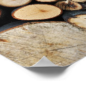 Stapel boomstammen poster (Hoek)