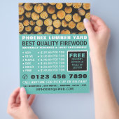 Stapel brandhout, houtwerf flyer (Hand)