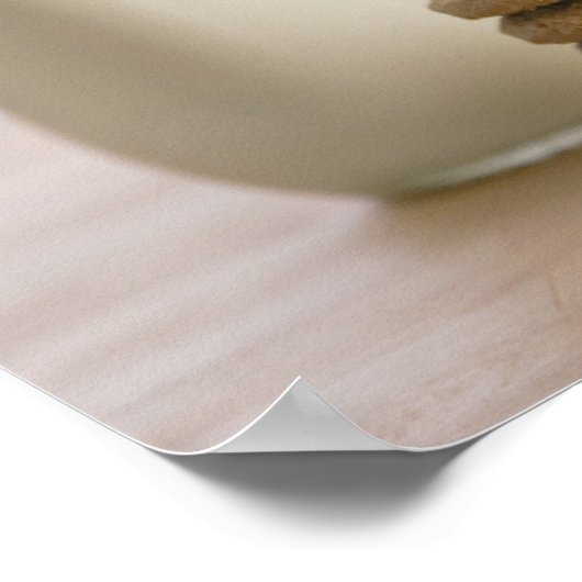 Stapel chocoladekoekjes melk in een glas poster (Hoek)